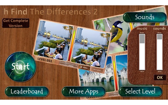 h Find The Differences 2 Lite 1.2 : Main Window