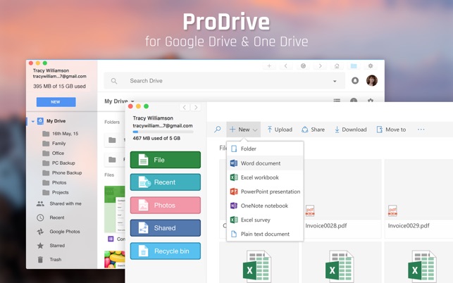 ProDrive for Google & OneDrive 3.3 : Main Window