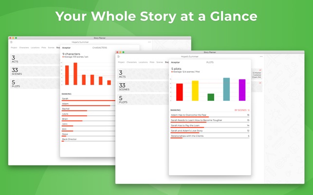 Story Planner for Writers 5.3 : Main Window