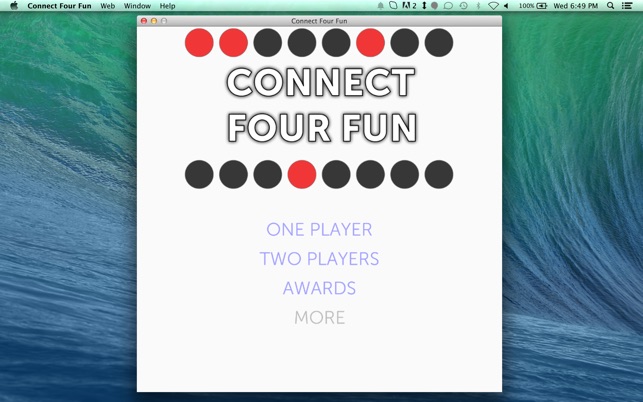 Connect Fun - Four in a Row 1.4 : Main Window