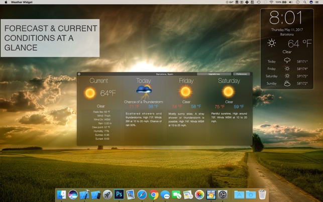 Weather Widget Desktop 3.6 : Main Window