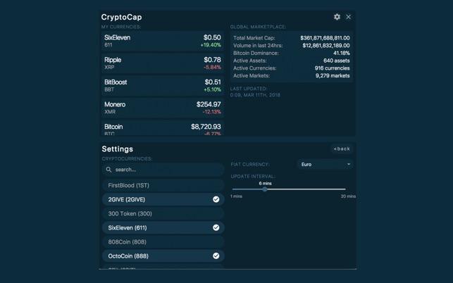 CryptoCap 1.2 : Main Window