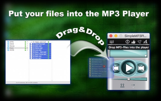 Simple MP3 Player 1.6 : Main Window