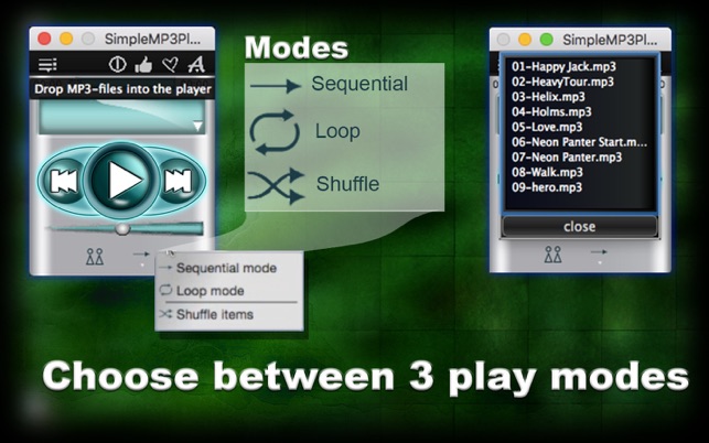 Simple MP3 Player 1.6 : Main Window