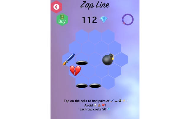 Zap Line : Connect the Ends Puzzle Game 1.0 : Main Window