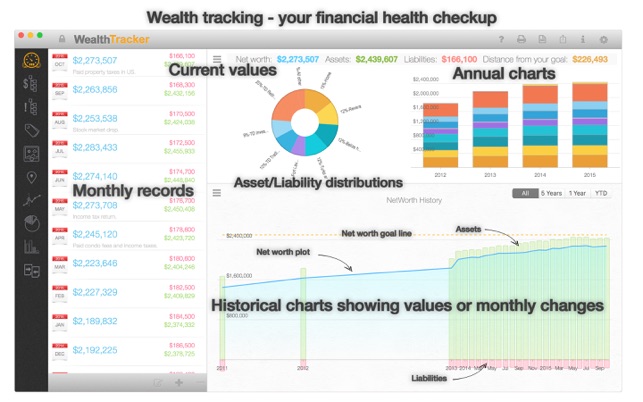 Wealth Tracker 2.1 : Main Window