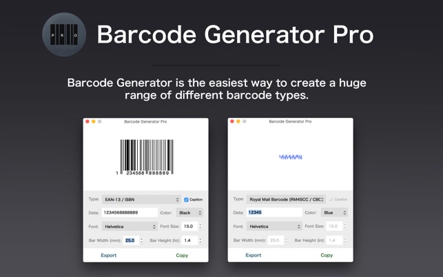 Barcode Generator Pro 3.6 : Main Window
