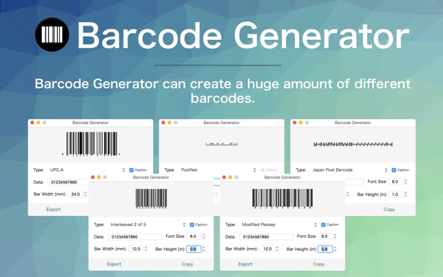 Barcode Generator / Creator 2.1 : Main Window