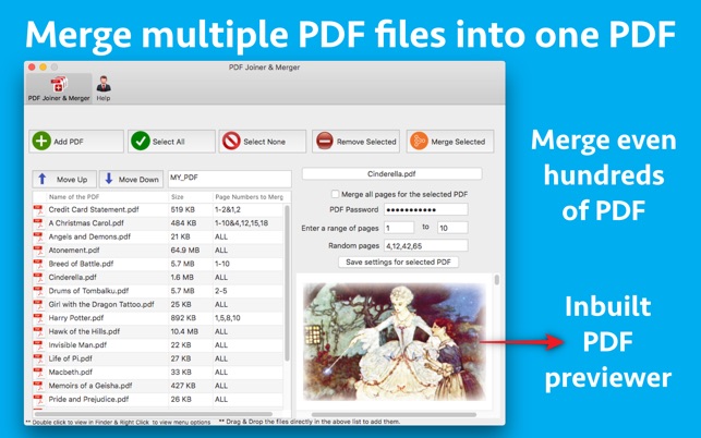 PDF Joiner & Merger 5.0 : Main Window