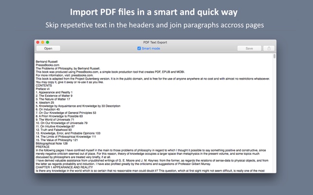PDF Extract Text 2.0 : Main Window