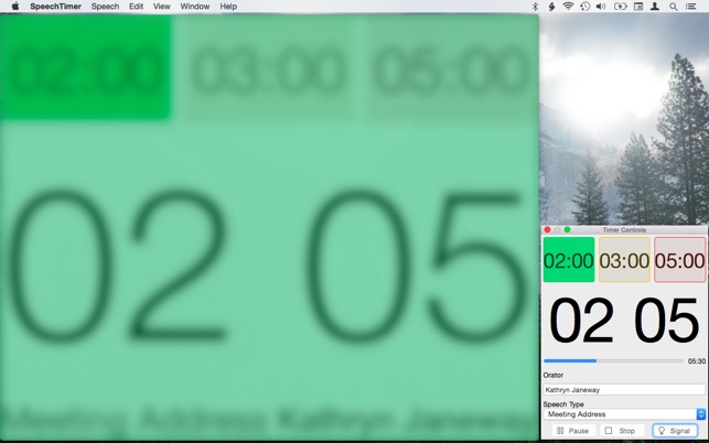 Speech Timer for Toastmasters 2.4 : Main Window