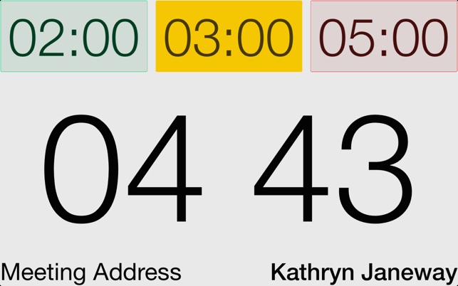 Speech Timer for Toastmasters 2.4 : Main Window