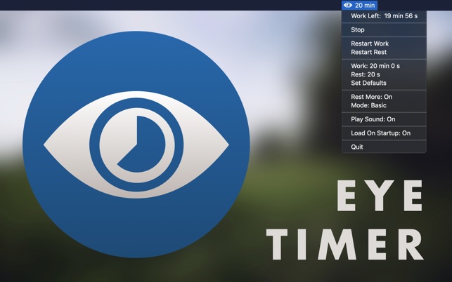 Eye Timer 1.1 : Main Window
