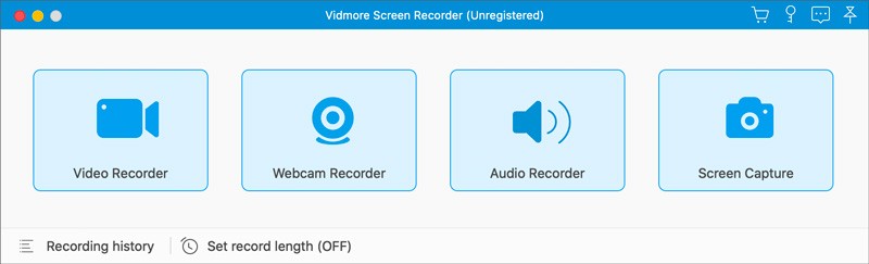 Vidmore Screen Recorder for Mac 1.0 : Main Window