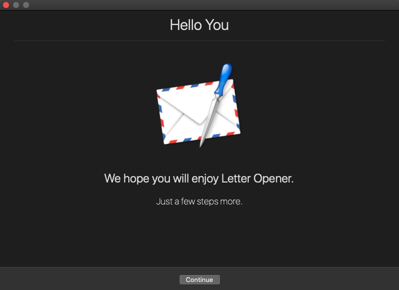 Letter Opener Lite 13.0 : Welcome screen
