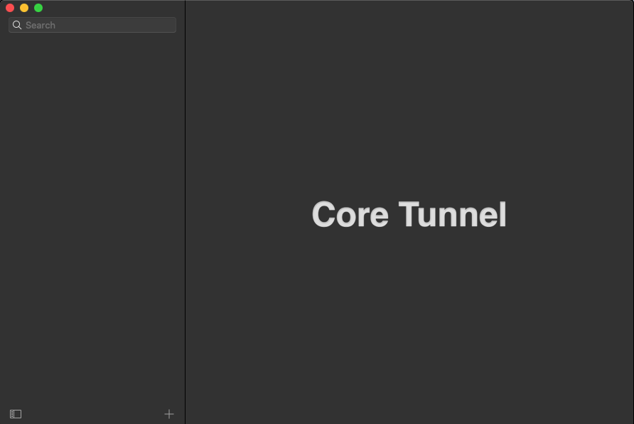Core Tunnel 2.6 : Main interface