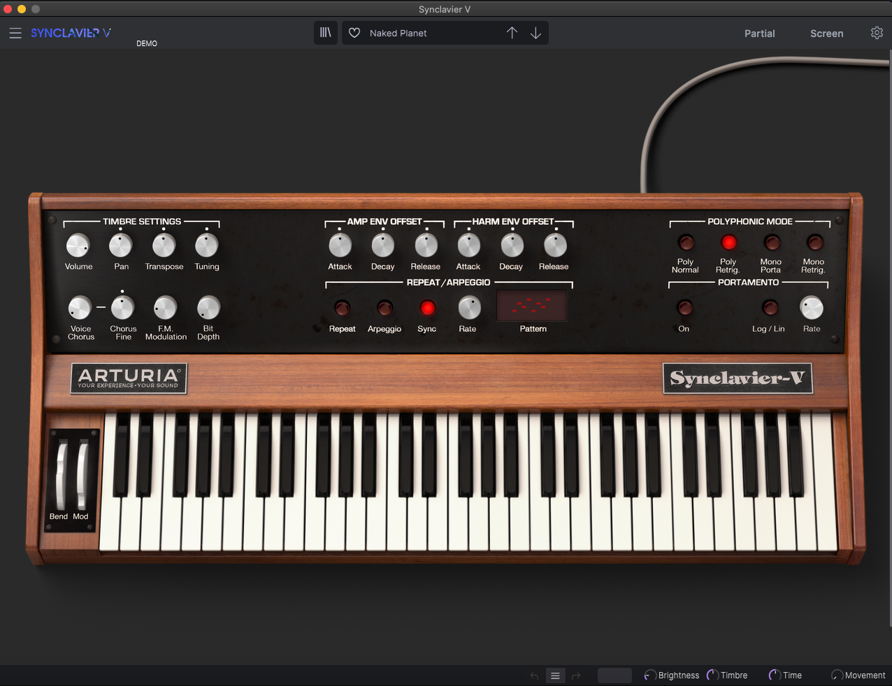 Synclavier V 2.7 : Main interface