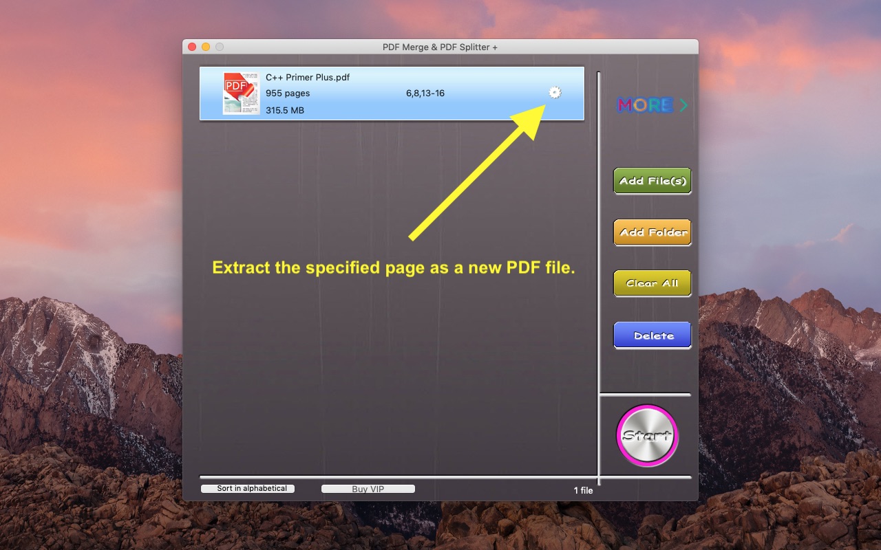 PDF Merge & PDF Splitter + 6.2 : Main Window