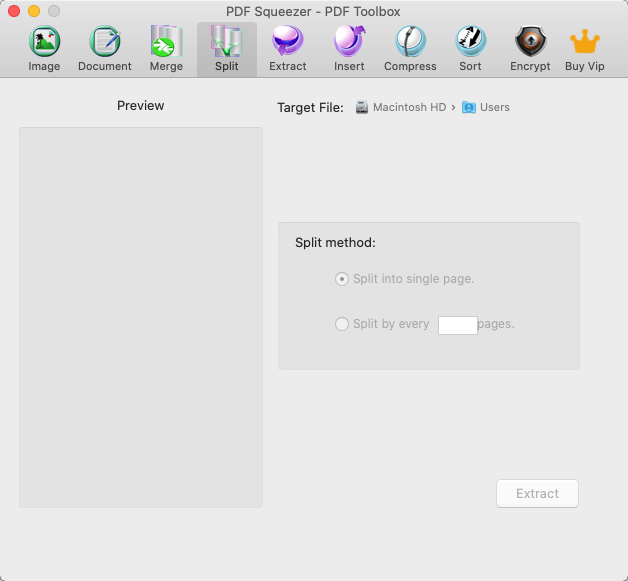 PDF Squeezer - PDF Toolbox 6.1 : Split Window