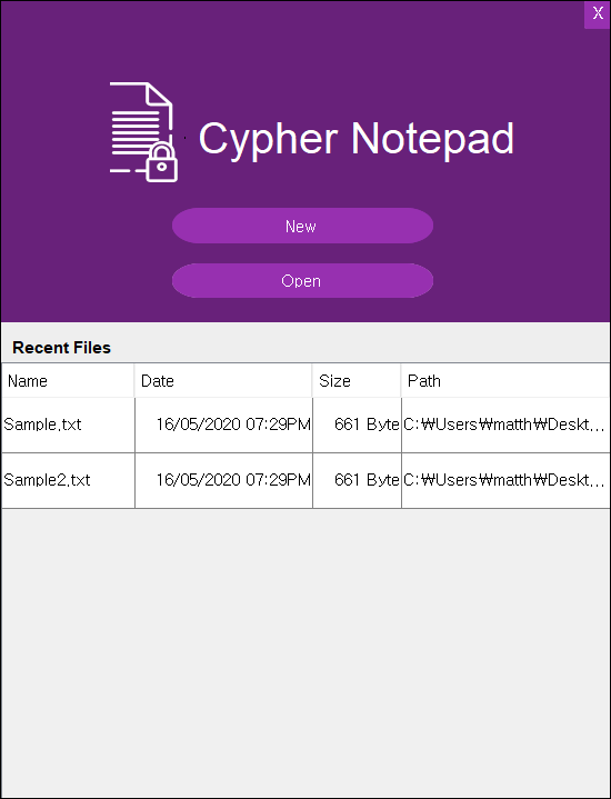 Cypher Notepad 3.0 : Main Window