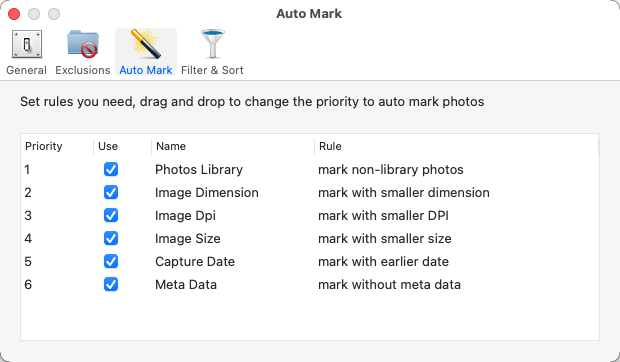 Photo Duplicate Cleaner 1.1 : Auto Mark Options
