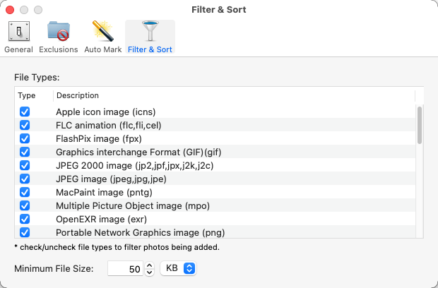 Photo Duplicate Cleaner 1.1 : Filter and Sort Options