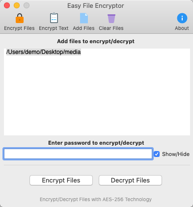 Easy File Encryptor 1.0 : Add File to Encrypt
