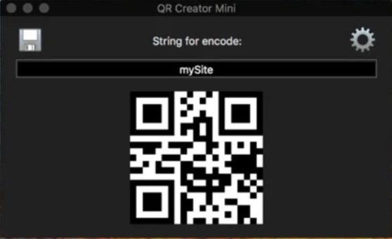 QR Creator Mini 3.1 : Main Screen
