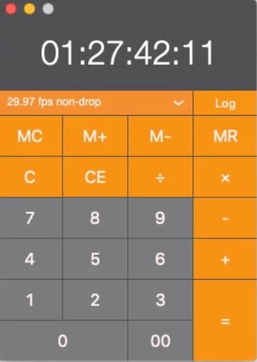 Timecode Calculator 2.6 : Main Screen