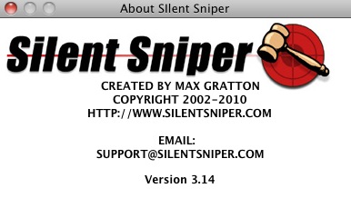 Silent Sniper 3.1 : About window