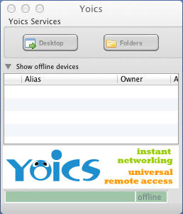 yoics 2.6 : Main Window