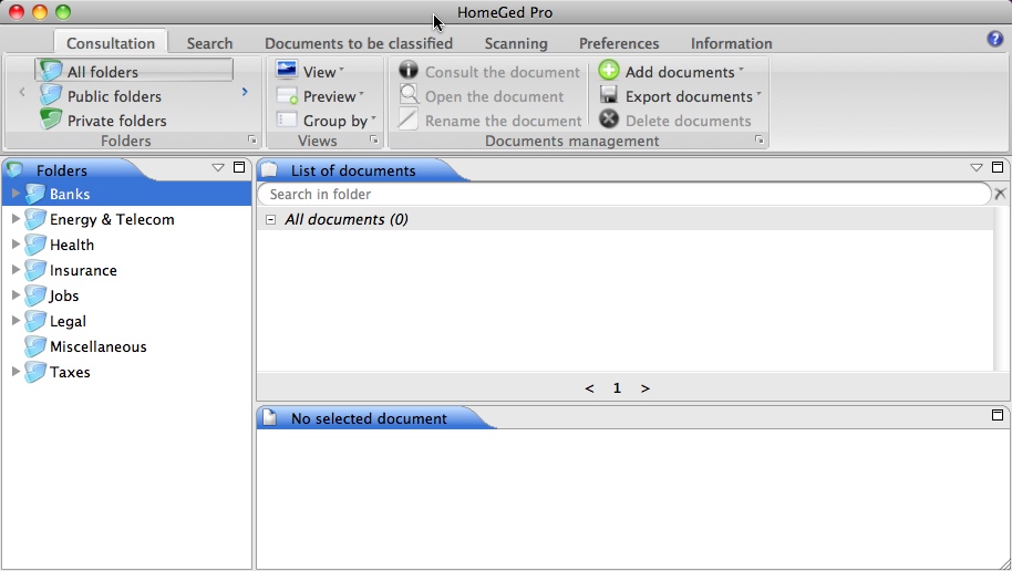 HomeGedClient 2011.0 : Main window