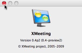 XMeeting-videoconferencing 0.4 : Main window