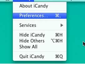 iCandy 0.4 : Main window