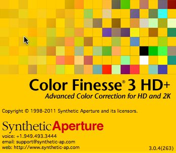 SA Color Finesse 3 HD+ Trial 3.0 : Main window