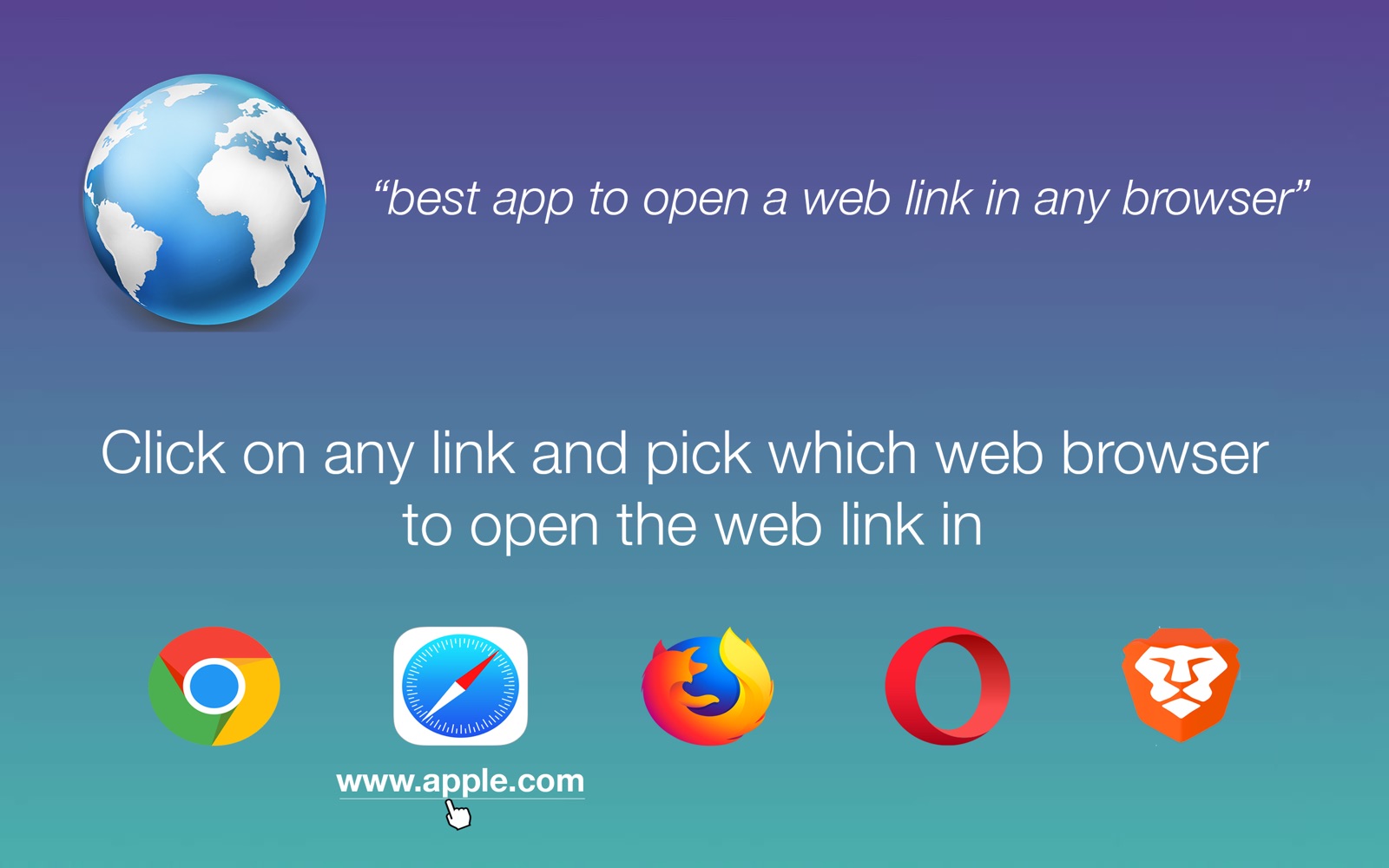 Open With Pro - Browser picker 1.3 : Main Window