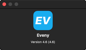 Eveny 4.6 : About Window