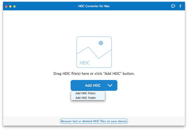 Aiseesoft HEIC Converter for Mac 1.0 : Main Window