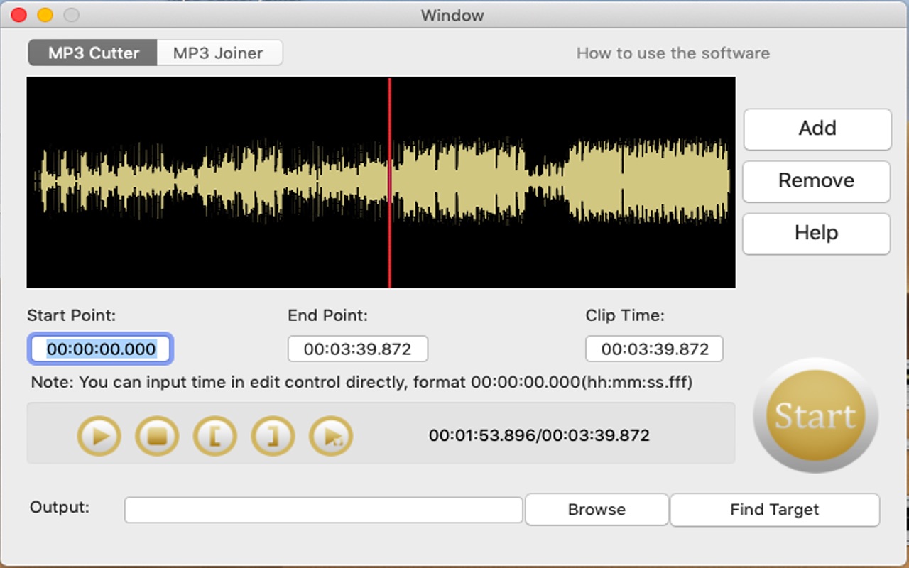 MP3 Cutter Joiner 6.4 : Main Window