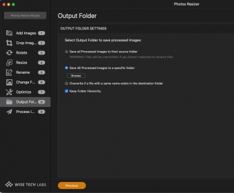 Output Folder Options