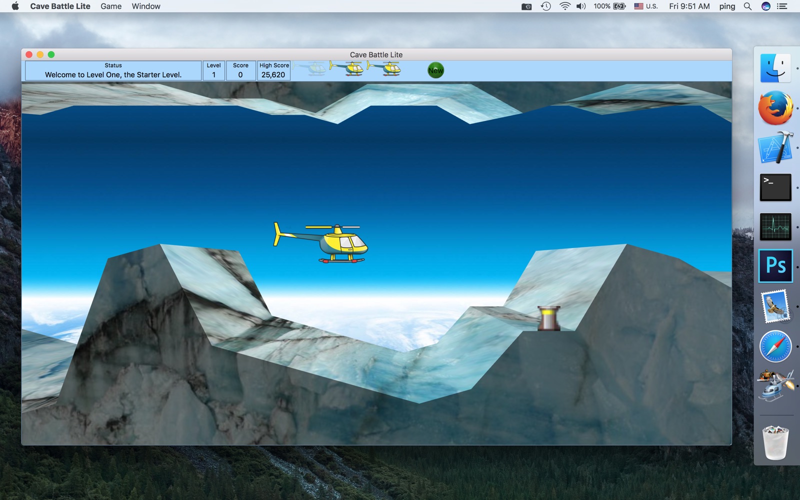 Cave Battle 3D 2.0 : Main Window