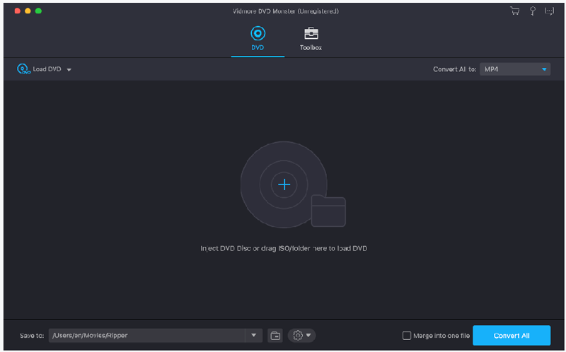 Vidmore DVD Monster for Mac 1.0 : Main Window