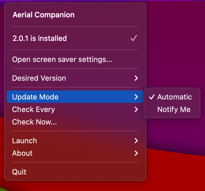 Aerial Companion 1.2 beta : Main Window