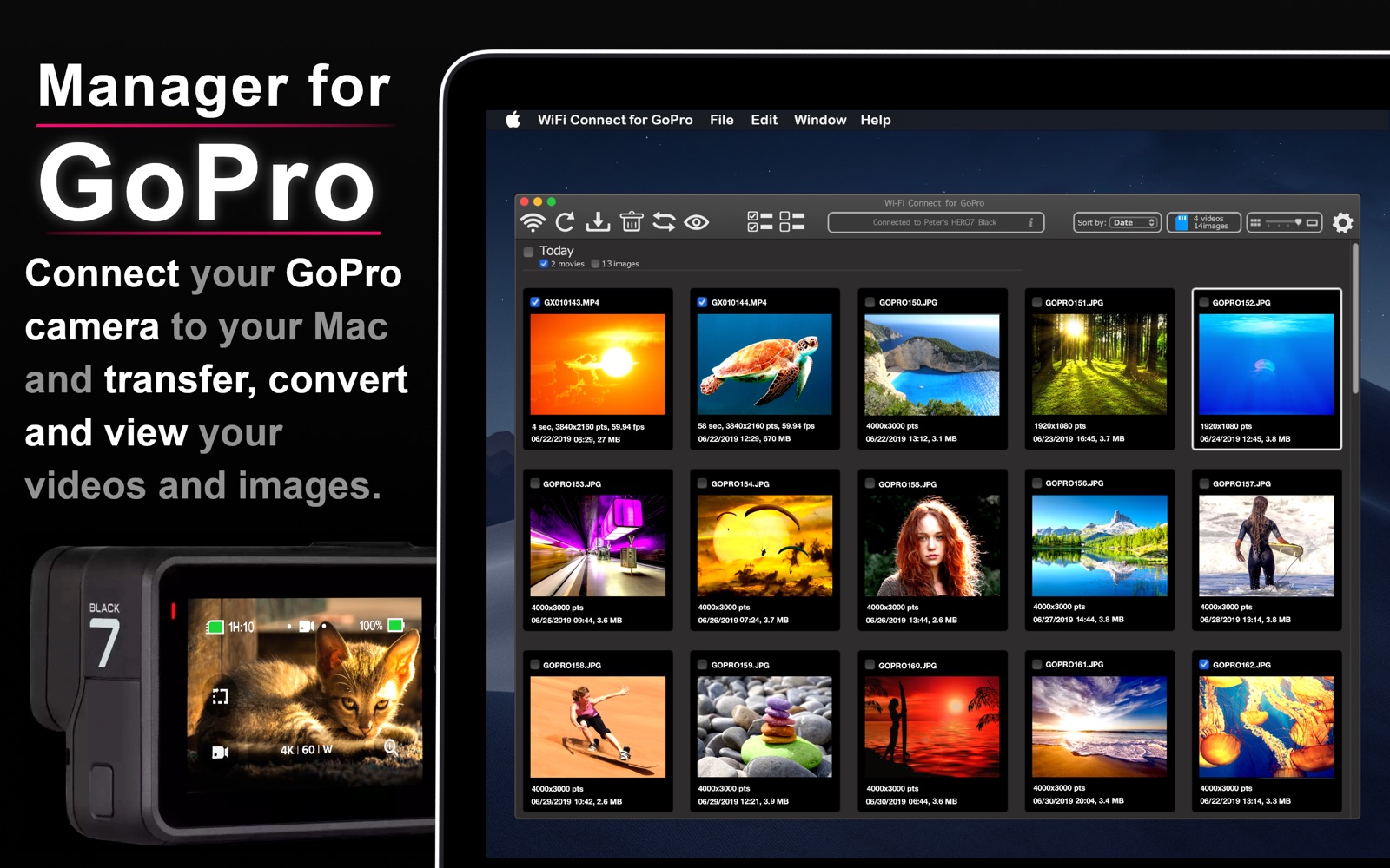 WiFi Connect for GoPro 2.1 : Main Window