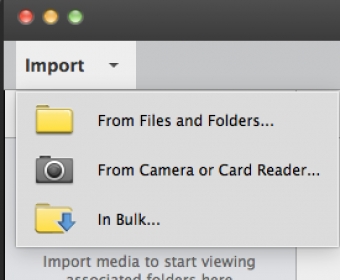 Import file tab