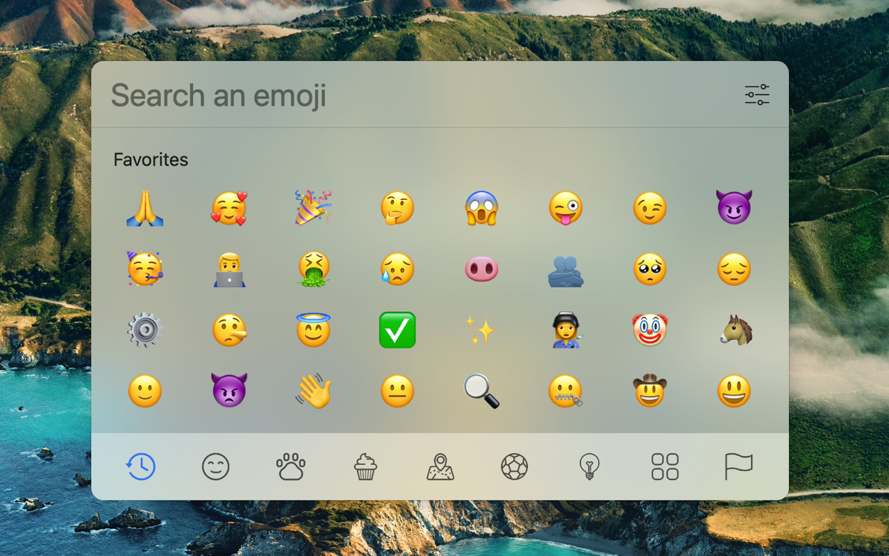 EmojiFinder 1.1 : Main Window