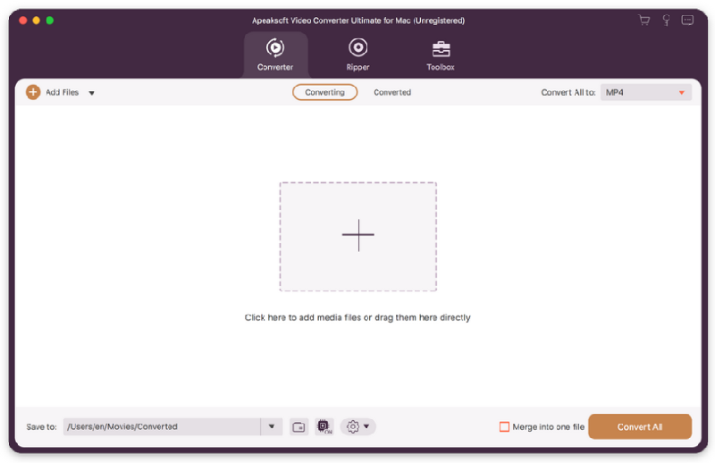 Apeaksoft Video Converter Ultimate for Mac 2.0 : Main Window