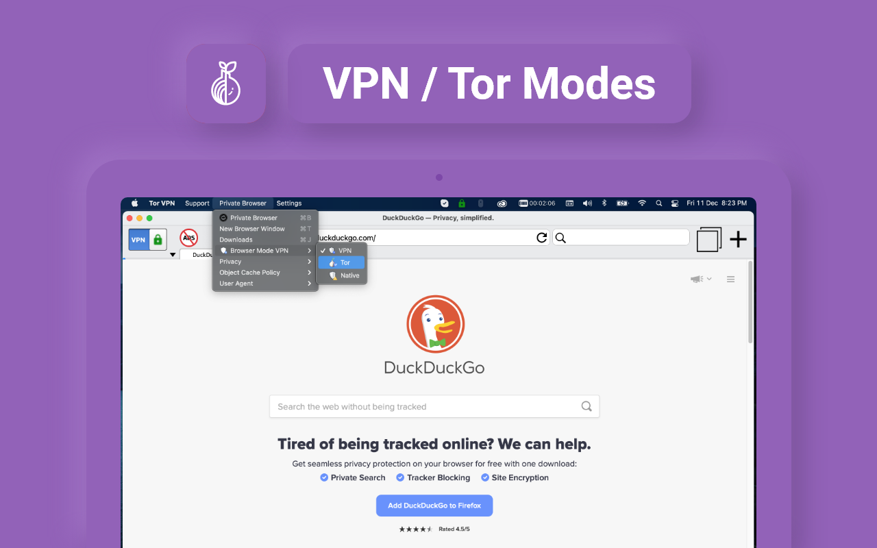 VPN Tor 3.8 : Main Window