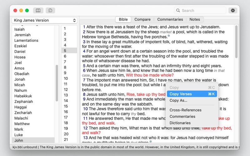 Unbound Bible 5.2 : Main Window