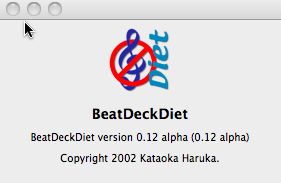 BeatDeckDiet 0.1 : Main window